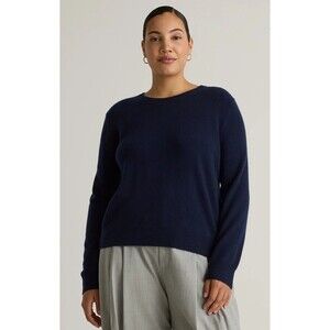 Quince Navy 100% Mongolian Cashmere Crewneck Sweater (M)